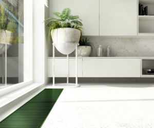 Minimalistyczny projekt w kolorach białym i zielonym