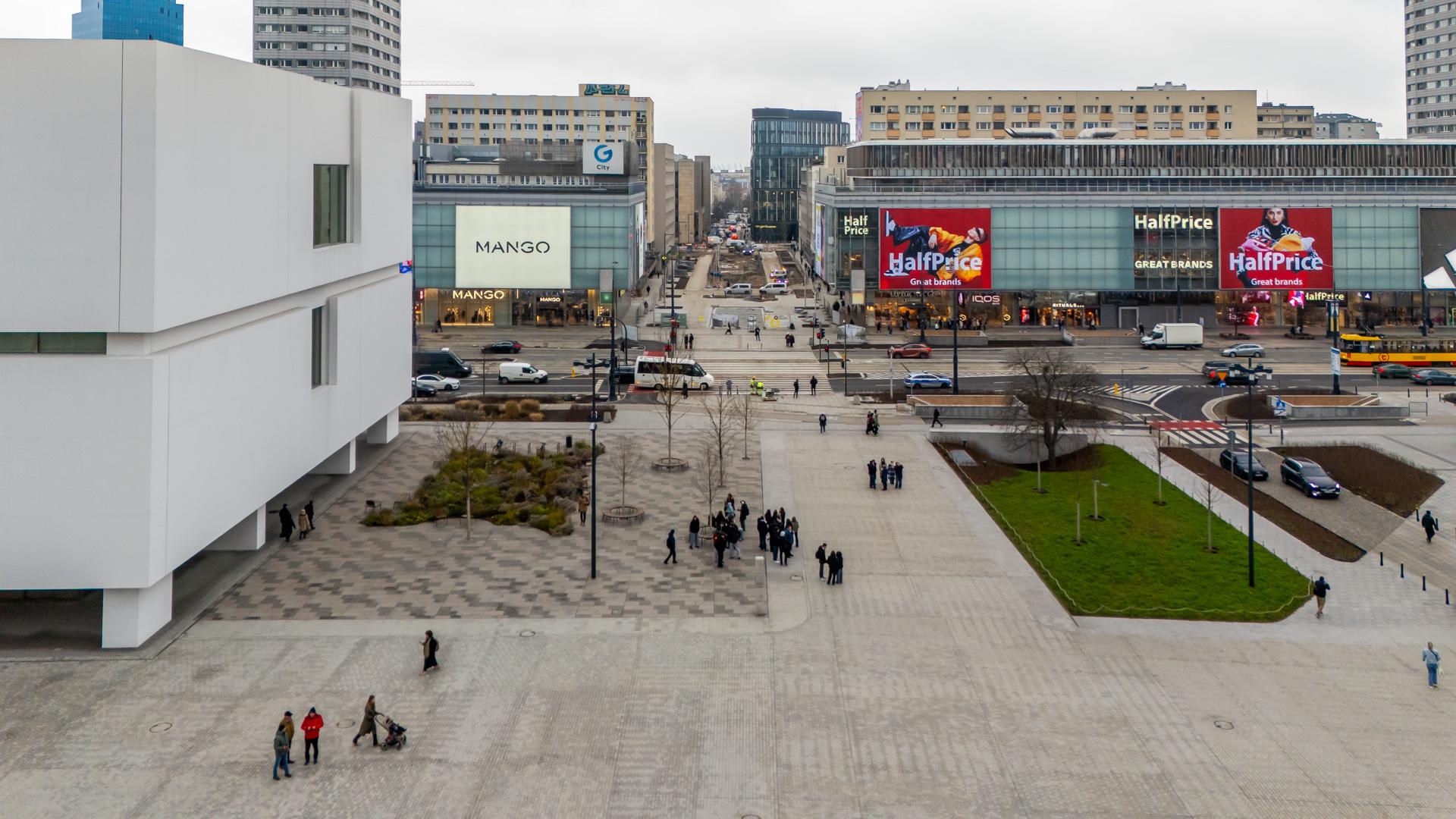 Nowe Centrum Warszawy zimą