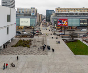 Nowe Centrum Warszawy zimą