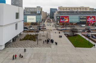 Nowe Centrum Warszawy zimą