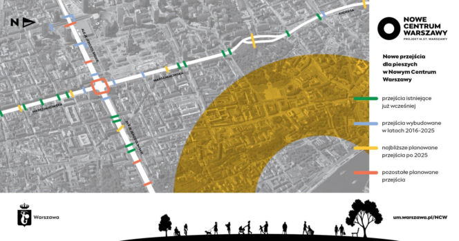 Warszawa stawia na pieszych. W ścisłym centrum pojawią się kolejne przejścia