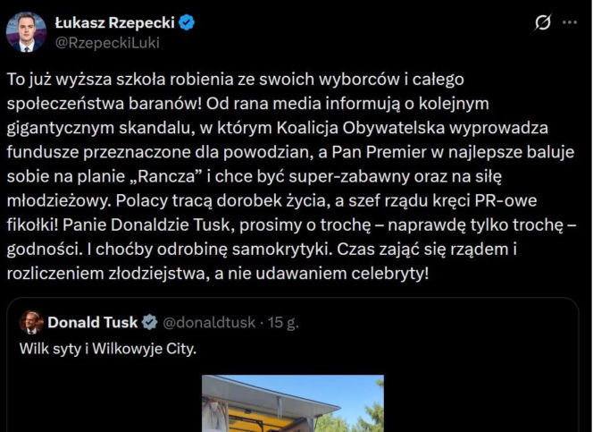 Politycy reagują na występ Tuska w "Ranczu"