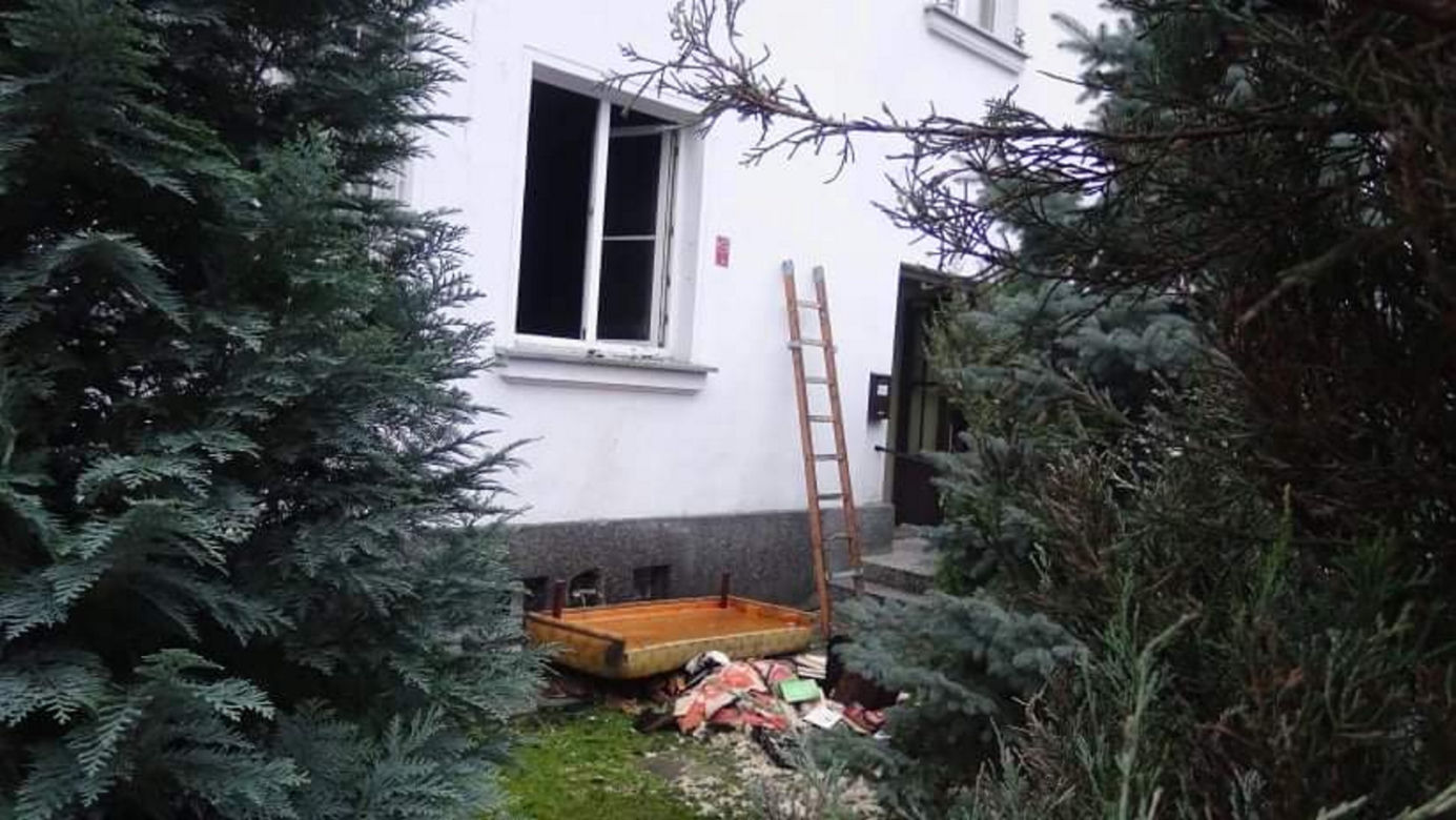  Pożar na ul. Wyspiańskiego na Żoliborzu
