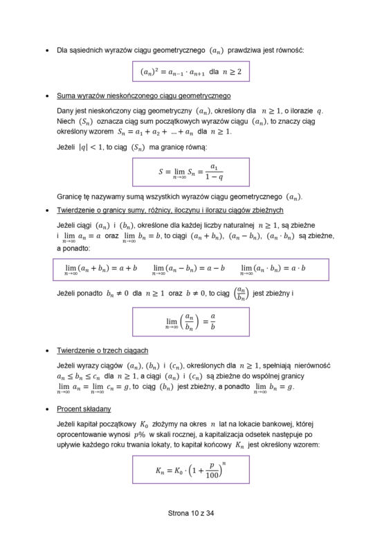 Karta wzorów matematyka matura 2023