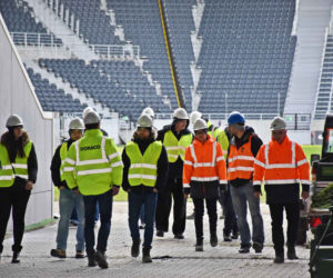 Budowa stadionu w Szczecinie - luty 2022
