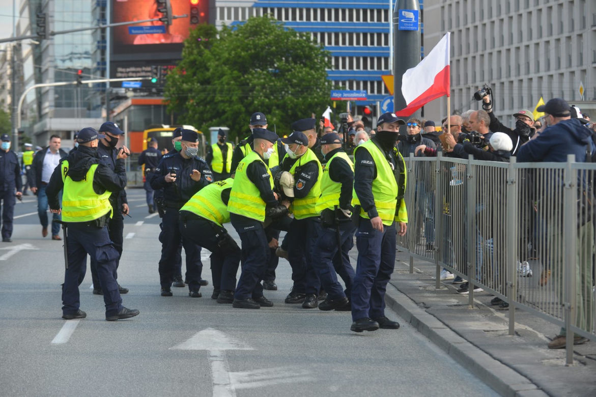Protest przedsiębiorców pod kancelarią premiera