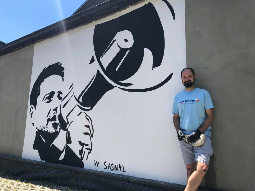 W Katowicach powstał wyjątkowy mural z Rafałem Trzaskowskim. Stworzył go znany artysta [ZDJĘCIA]