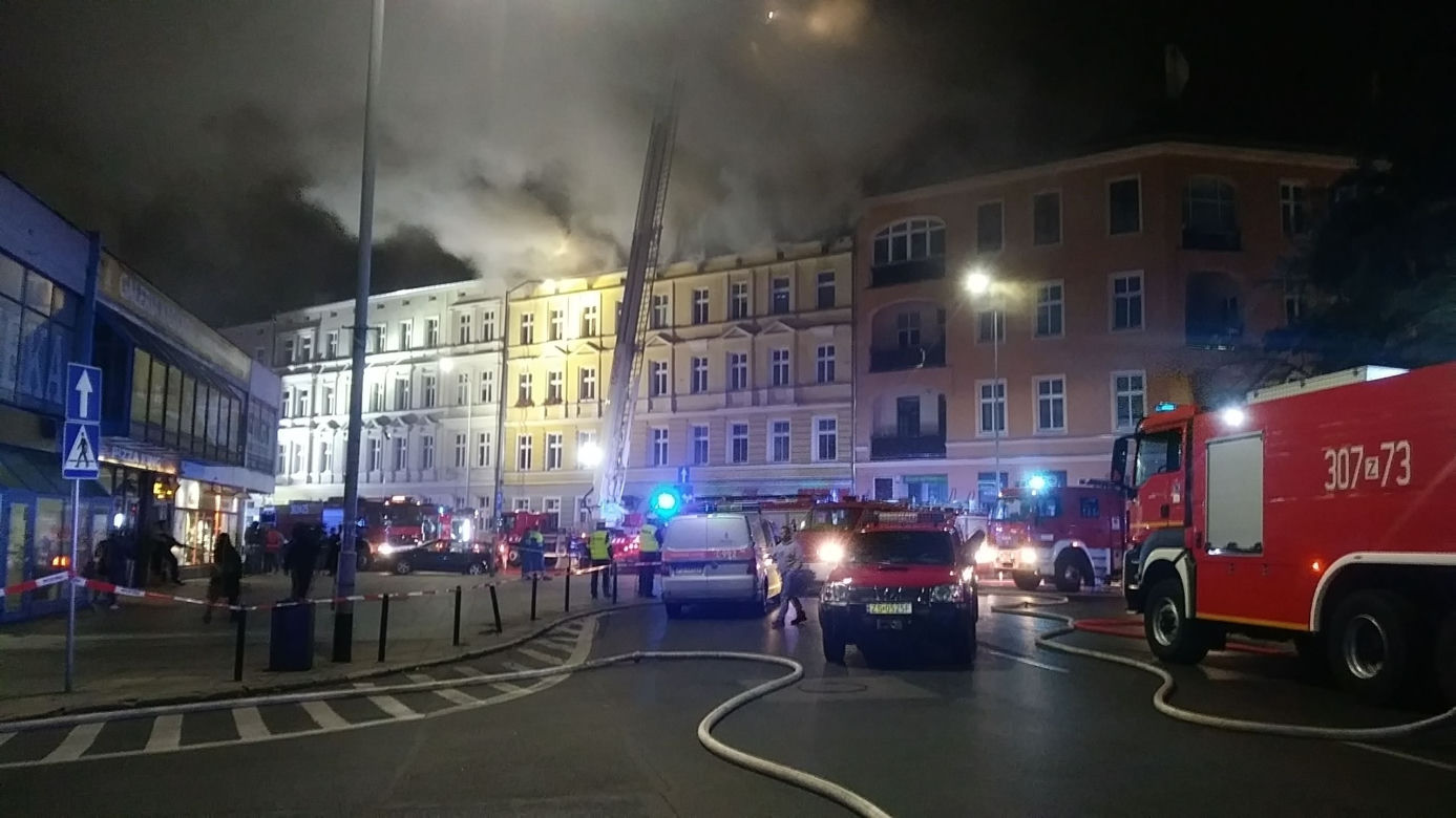 Pożar kamienicy przy ul. Kaszubskiej