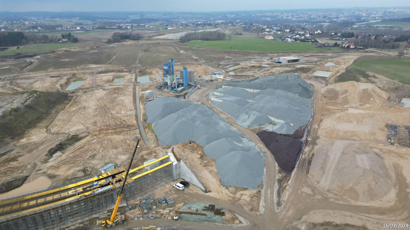 Budowa obwodnicy Metropolii Trójmiejskiej - zdjęcia marzec 2024