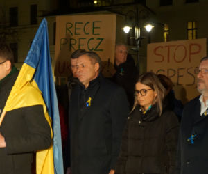 Wojna na Ukrainie. Bydgoszczanie protestowali przeciwko rosyjskiej agresji [ZDJĘCIA]