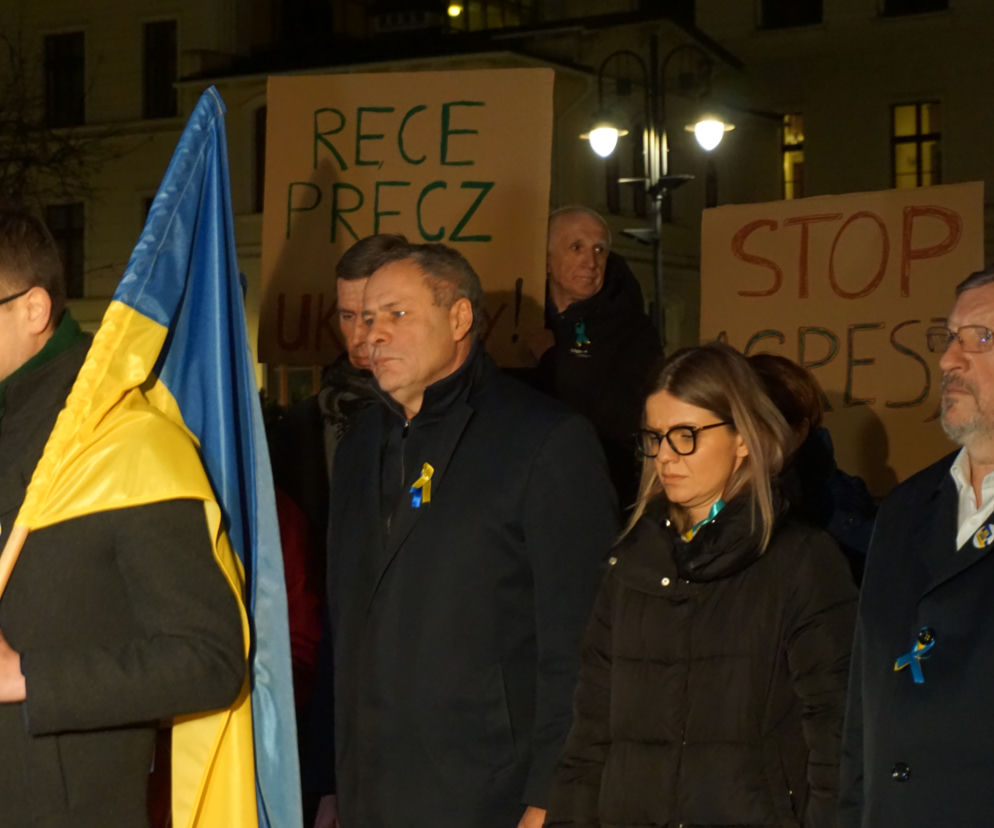 Wojna na Ukrainie. Bydgoszczanie protestowali przeciwko rosyjskiej agresji [ZDJĘCIA]