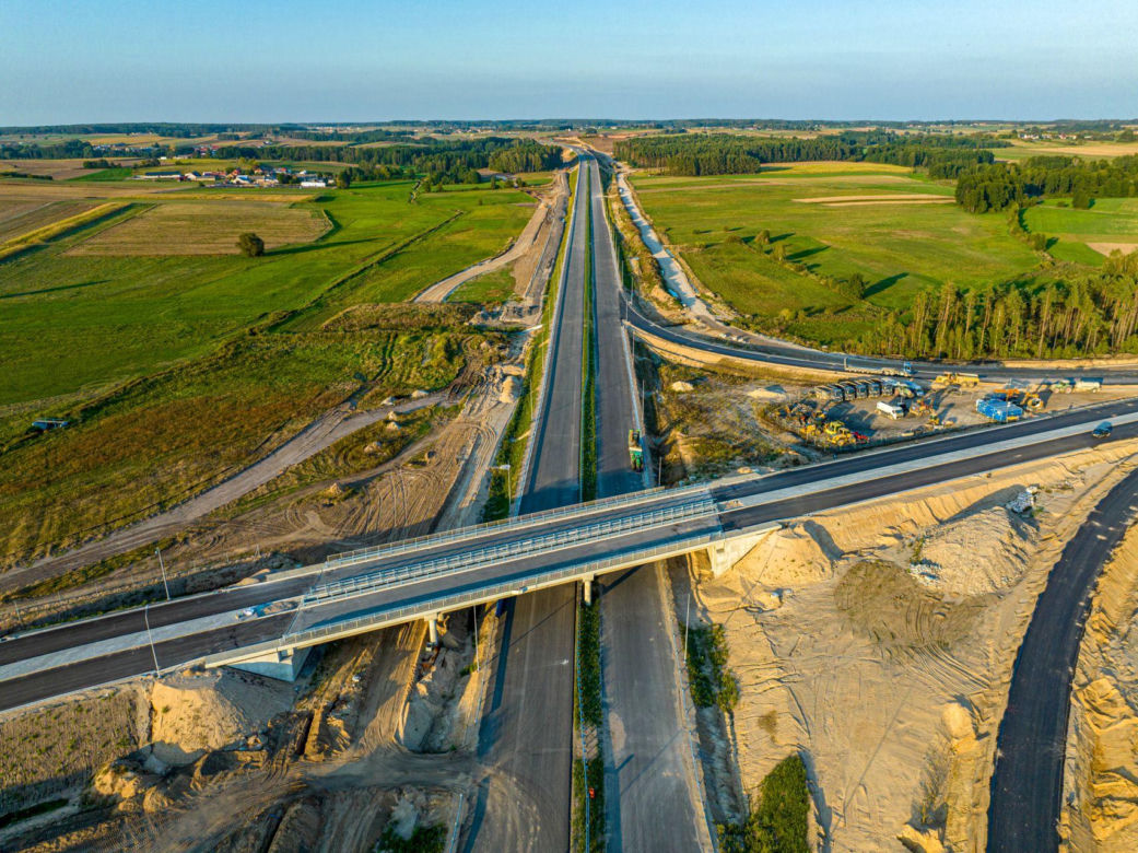 Obwodnica Łomży - plac budowy w sierpniu 2024