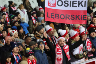 Polscy kibice na skoczni w Wiśle