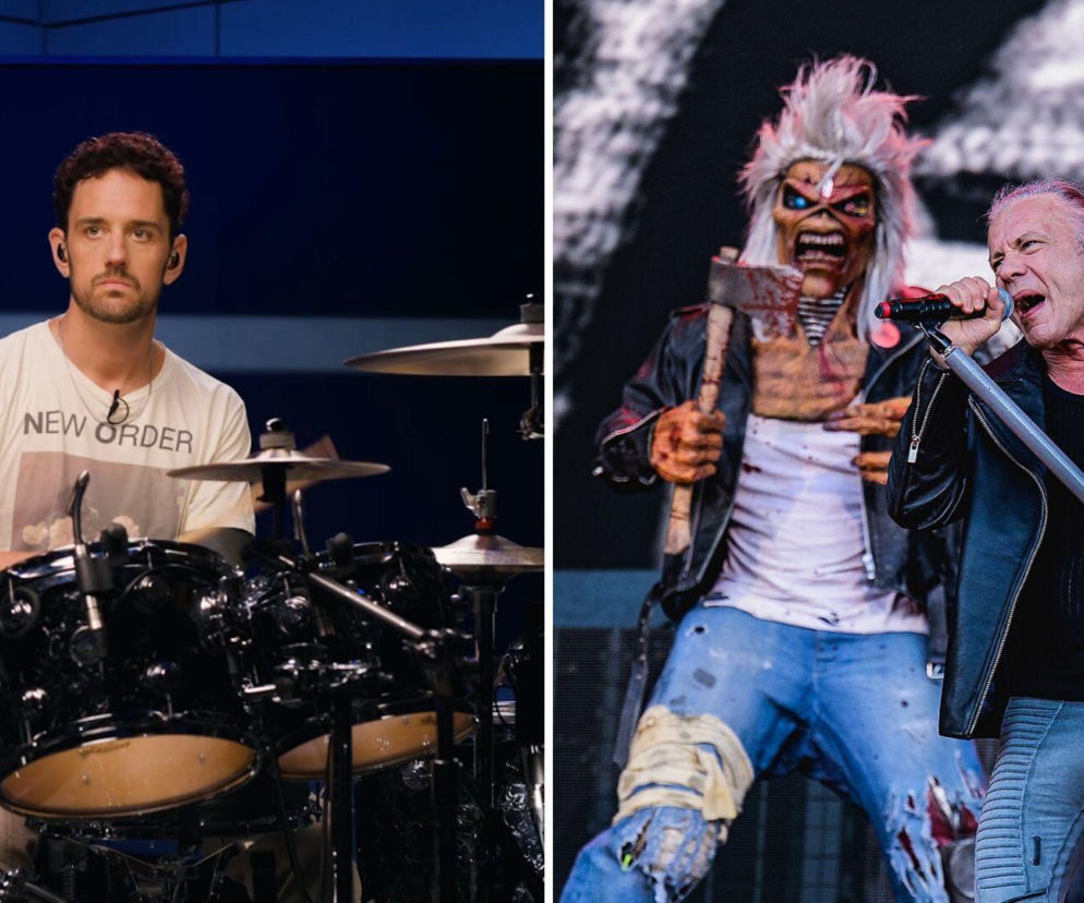 Perkusista Colin Brittain i Bruce Dickinson z Iron Maiden. O nagraniu dla Drumeo przeczytasz na EskaRock.