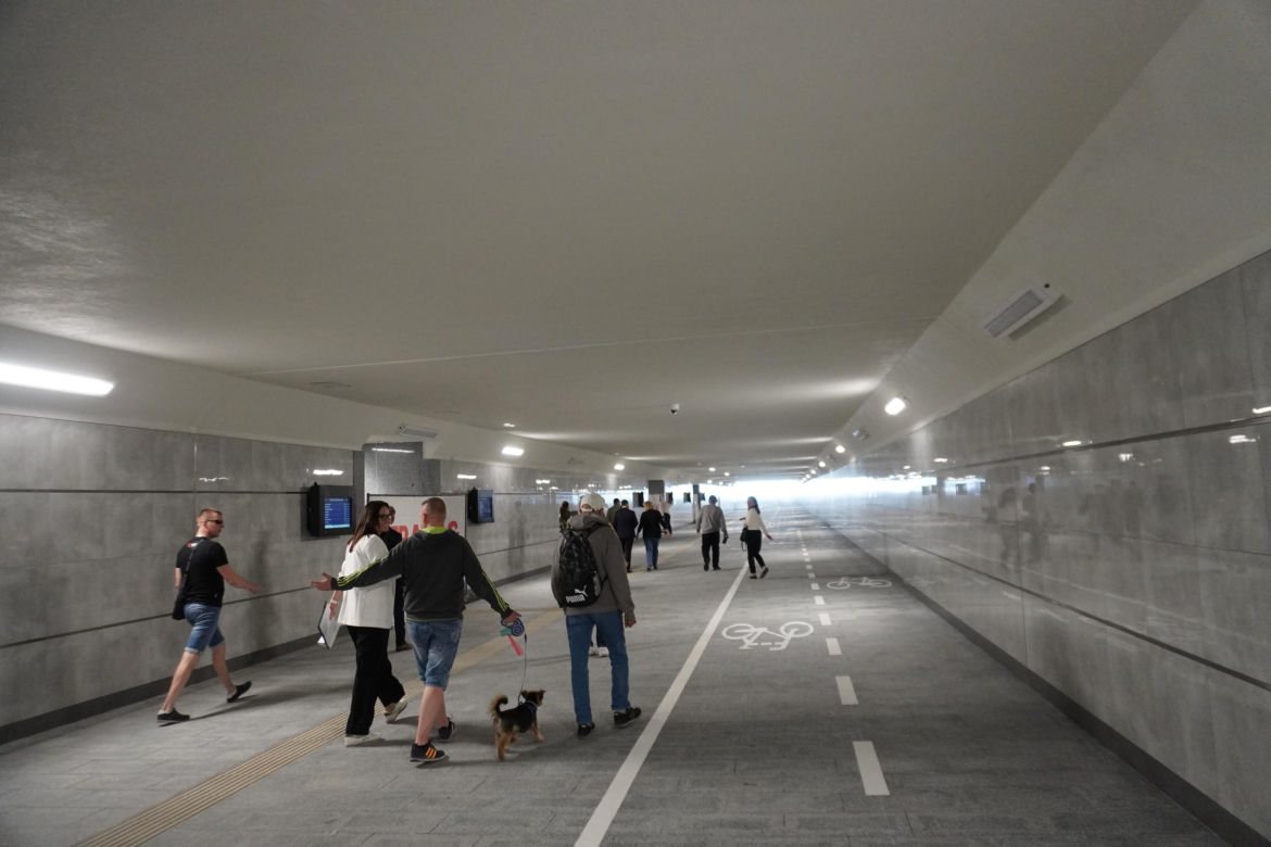 Tunel pieszo-rowerowy przy dworcu PKP w Białymstoku