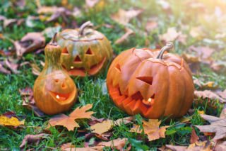 Lampion z dyni na Halloween