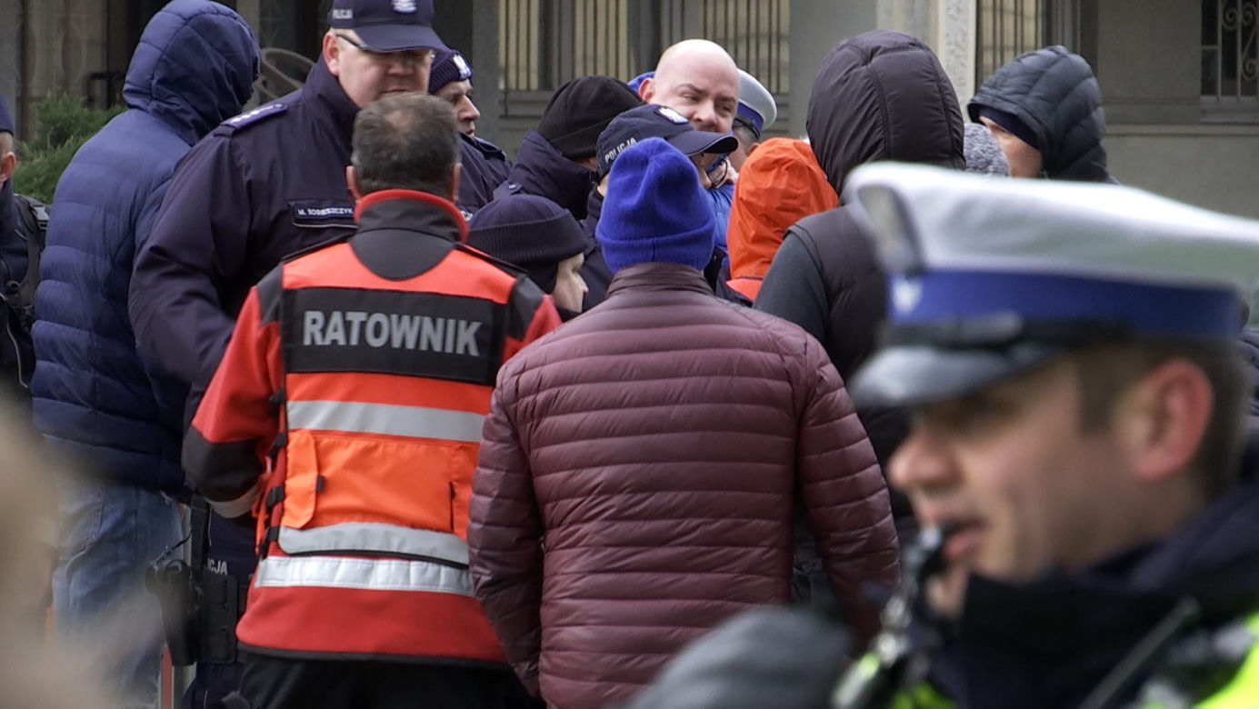Protest taksówkarzy w Warszawie