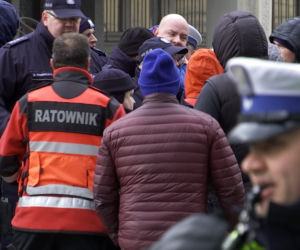 Protest taksówkarzy w Warszawie
