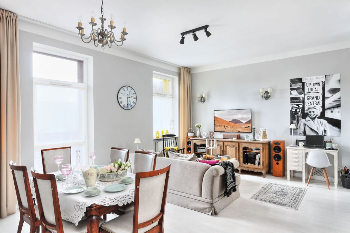 Salon w eklektycznym stylu