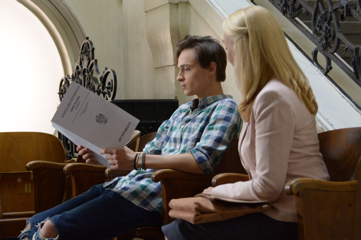 Pierwsza miłość. Leokadia (Halina Skoczyńska), Krystian (Patryk Pniewski)