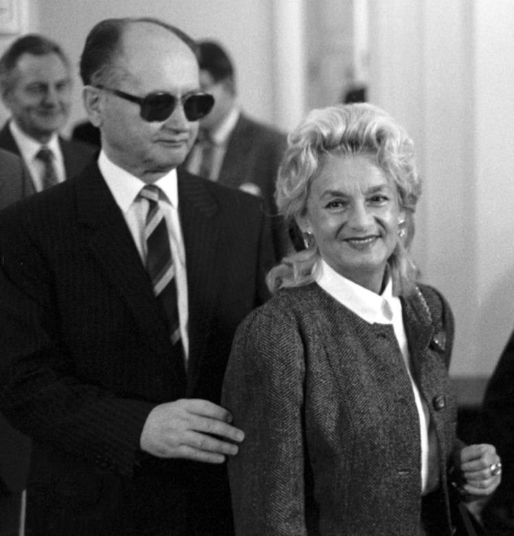 Wojciech i Barbara Jaruzelscy, 1990r.