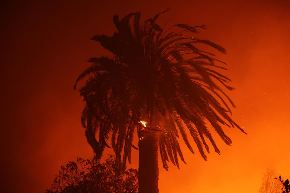 Strażacy walczą z pożarem w Pacific Palisades, ekskluzywnej dzielnicy Los Angeles 