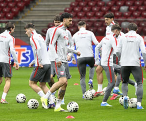 Trening reprezentacji Polski w Warszawie przed meczem z Albaną