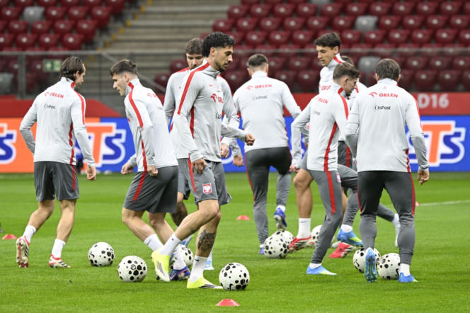 Trening reprezentacji Polski w Warszawie przed meczem z Albaną