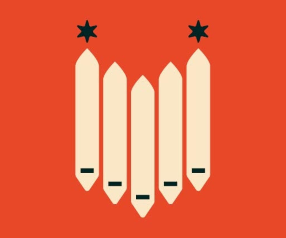 Minimalistyczna grafika w odcieniach pomarańczy i beżu, przedstawiająca stylizowane piszczałki organowe, symbolizujące muzykę sakralną i Kazimierski Festiwal Organowy. Więcej informacji o wydarzeniu przeczytasz na naszym portalu.