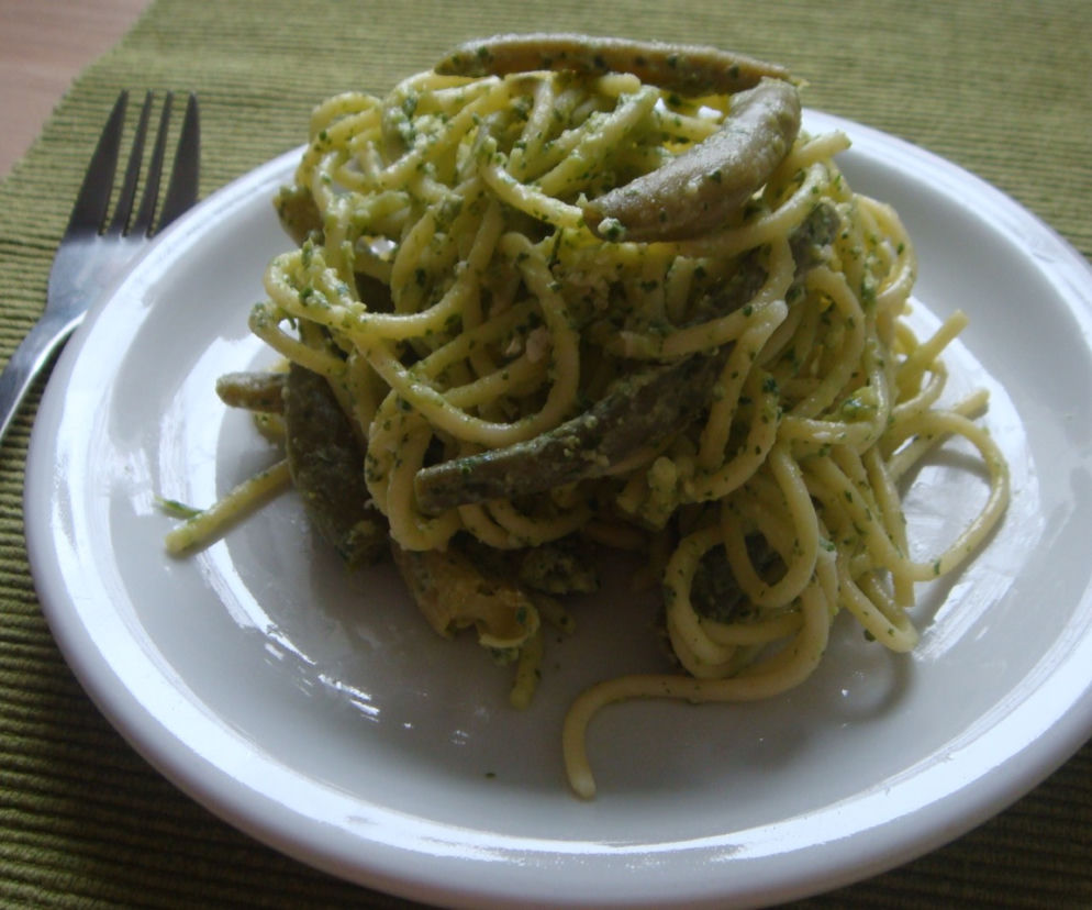 Bezglutenowe spaghetti z fasolką szparagową