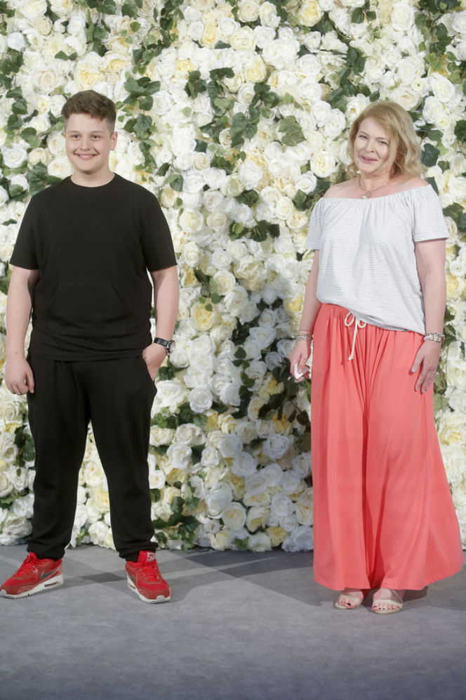 Dominika Ostałowska i jej syn Hubert Zduniak