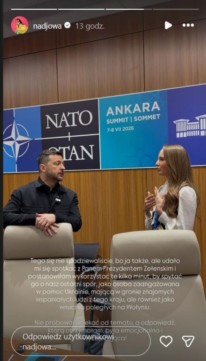 Nadia Długosz na szczycie NATO