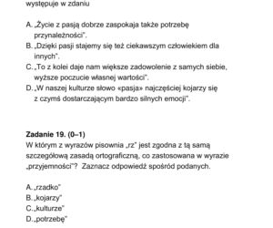 Egzamin ósmoklasisty 2020 - arkusz egzaminacyjny z jęz. polskiego