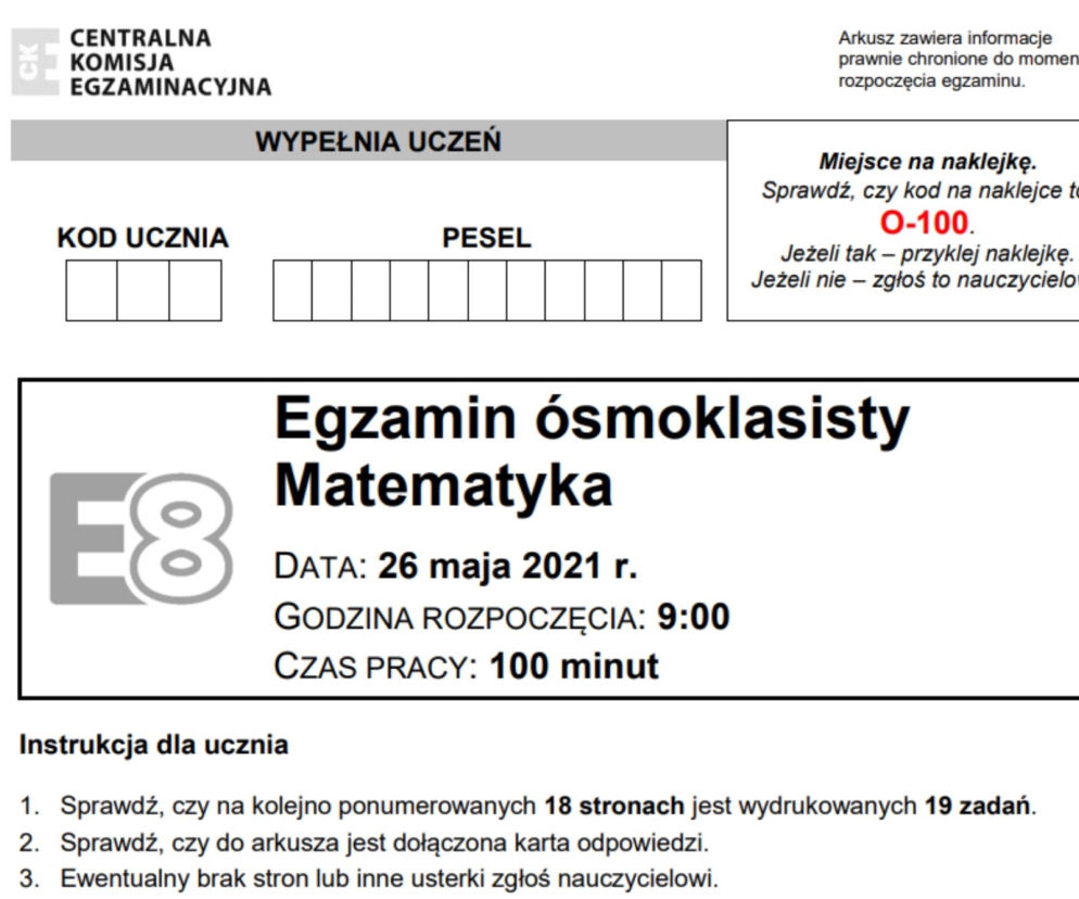 Przecieki egzamin ósmoklasisty 2022 matematyka. 'Odpowiedzi CKE i arkusze WYCIEKŁY'
