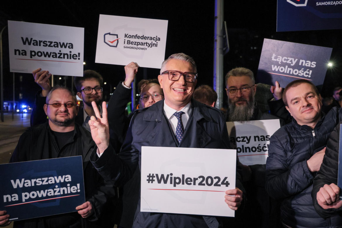 Siedziba TVP przy ul. Woronicza. Przedwyborcza debata kandytatów na prezydenta Warszawy