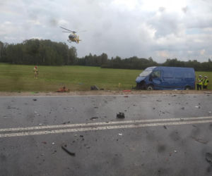 Dąbrowa Białostocka - Sokółka. Wypadek śmiertelny, jedna osoba zginęła [ZDJĘCIA]