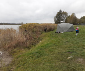 Jesienne porządki nad zalewem Muchawka w Siedlcach w 2021 roku