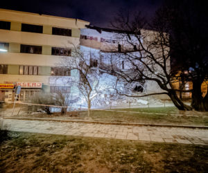 Zawaliła się ściana kamienicy przy Sienkiewicza 47 w Łodzi