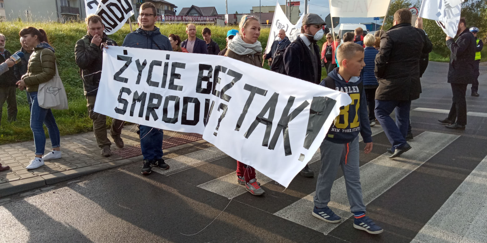 Wielki protest w Skawinie