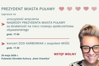 Nagrody Prezydenta Miasta Puławy trafią do lokalnych społeczników oraz organizacji [AUDIO]