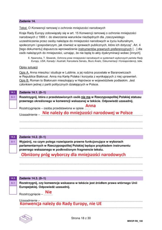 Matura 2025: WOS poziom rozszerzony 13.05.2025. Odpowiedzi, arkusze CKE [Formuła 2023]	
