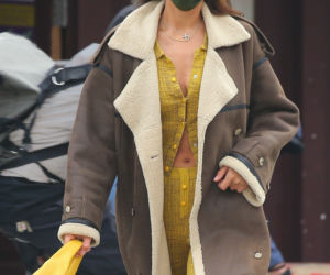 Irina Shayk w płaszczu zaprojektowanym przez Sarę Mannei