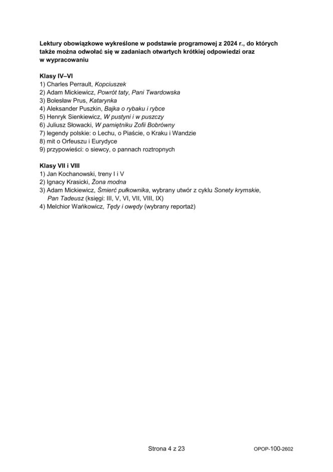 Próbny egzamin ósmoklasisty 2026 CKE: język polski, arkusze CKE, pytania i odpowiedzi