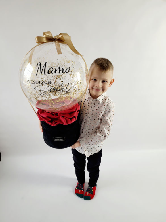 Zestaw świąteczny balon z boksem dla Mamy 