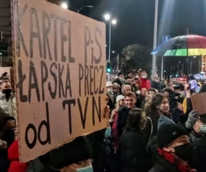 Protest Wolne media w Szczecinie