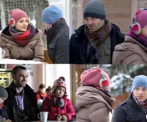 PRZYJACIÓŁKI 2 sezon. Inga (Małgorzata Socha), Rafał (Michał Rolnicki), Piotr (Mariusz Zaniewski), Ola (Dominika Janik), Hania (Pola Figurska)