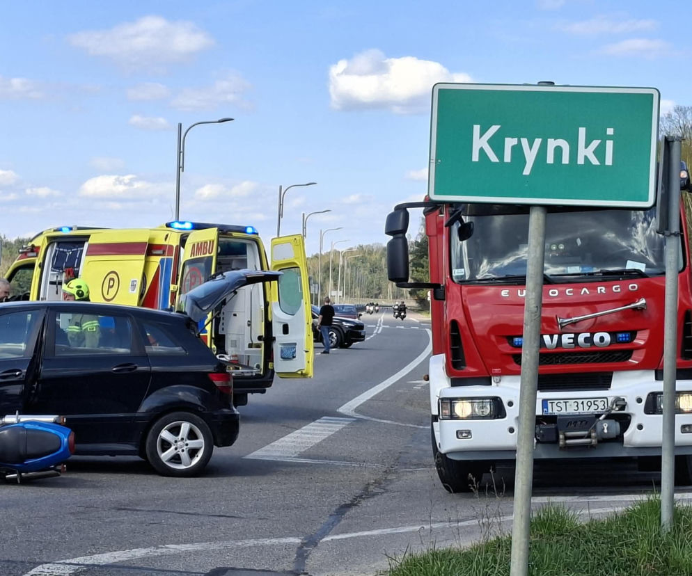 Krynki. Kolejny wypadek z udziałem motocyklisty. Na miejscu lądował LPR