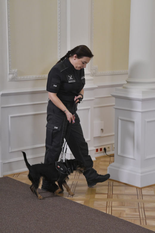 Służby więzienne z psami