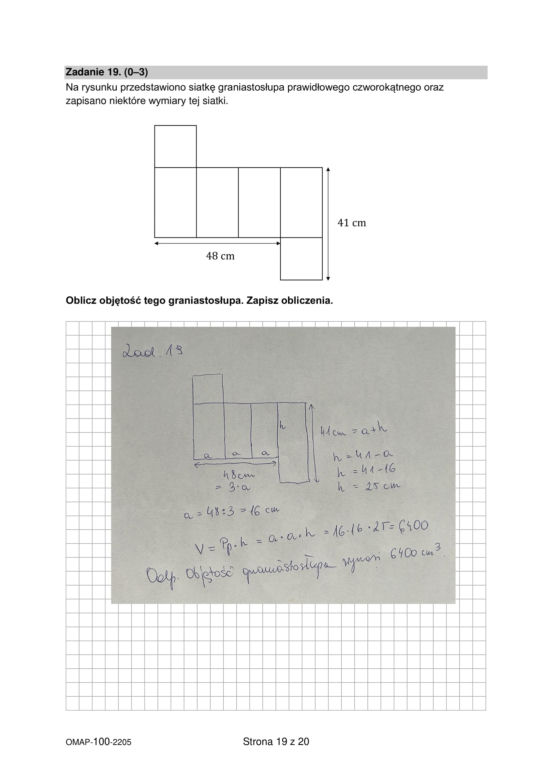 Egzamin ósmoklasisty 2022: Matematyka. ARKUSZ CKE i ODPOWIEDZI [25.05.2022]
