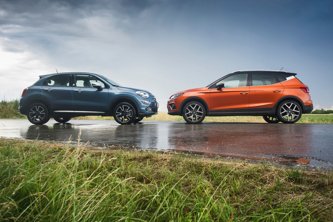 Fiat 500X Mirror 1.4 MultiAir 140 KM vs. Seat Arona 1.5 TSI 150 KM FR